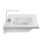 Sleek Rectangular Ceramic Wall Mounted Sink With Counter Space