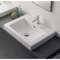 Square White Ceramic Drop In Sink