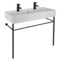 Double Trough Console Sink, Modern, 40