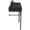 Double Matte Black Ceramic Console Sink and Matte Black Stand, 40