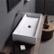 Rectangular White Ceramic Vessel Sink