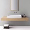 Rectangular White Ceramic Vessel Sink