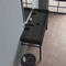 Black Trough Double Console Sink, 48