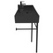 Double Matte Black Ceramic Console Sink and Matte Black Stand, 48