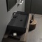 Rectangular Matte Black Ceramic Wall Mounted or Vessel Sink