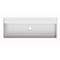 Rectangular Wall Mounted Ceramic Sink With Polished Chrome Towel Bar