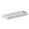 Rectangular Wall Mounted Ceramic Sink With Polished Chrome Towel Bar