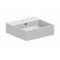 Rectangular Wall Mounted Ceramic Sink With Polished Chrome Towel Bar