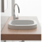 Square White Ceramic Drop In Sink