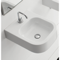 Square White Ceramic Wall Mounted or Vessel Sink