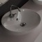 Round White Ceramic Vessel Sink