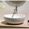 Oval Shaped White Ceramic Vessel Bathroom Sink