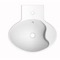 Oval-Shaped White Ceramic Wall Mounted or Vessel Sink