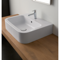 White Ceramic Vessel or Wall Mounted Bathroom Sink