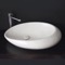 Oval Shaped White Ceramic Vessel Bathroom Sink