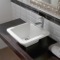 Square White Ceramic Vessel Sink