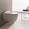 Modern Wall Mount Toilet, Ceramic, Rounded