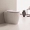 Modern Floor Standing Toilet, Ceramic, Rounded
