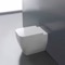 Modern Floor Standing Toilet, Ceramic, Squared