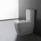 Modern Floor Standing Toilet, Ceramic, Squared