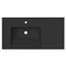 Rectangular Matte Black Ceramic Wall Mounted Bathroom Sink