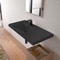 Rectangular Matte Black Ceramic Wall Mounted Bathroom Sink