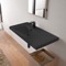 Rectangular Black Ceramic Wall Mounted Bathroom Sink