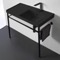 Matte Black Ceramic Console Sink and Matte Black Stand, 36