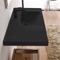 Rectangular Matte Black Ceramic Wall Mounted Bathroom Sink