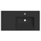 Rectangular Matte Black Ceramic Wall Mounted Bathroom Sink