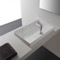 Drop In Sink Bathroom Sink, White Ceramic, Rectangular