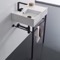 Ceramic Console Sink and Matte Black Stand, 24