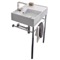 Rectangular Ceramic Console Sink and Polished Chrome Stand