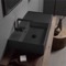 Black Ceramic Wall Mounted or Vessel Sink With Counter Space