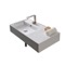 Rectangular Ceramic Wall Mounted or Vessel Sink With Counter Space