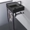 Matte Black Ceramic Console Sink and Matte Black Stand, 24