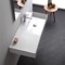 Rectangular Ceramic Wall Mounted or Vessel Sink With Counter Space