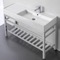 Modern Console Sink Vanity, 48