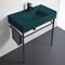 Modern Console Sink, Green Ceramic Sink, 32