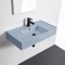 Light Blue Bathroom Sink, Ceramic
