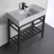 Modern Console Sink Vanity, Marble Style Sink, 32