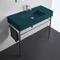 Modern Console Sink, Green Ceramic Sink, 40