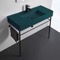 Modern Console Sink, Green Ceramic Sink, 40