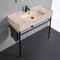 Modern Console Sink, Travertine Style Sink, 40