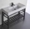 Modern Console Sink Vanity, Marble Style Sink, 40