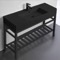 Black Console Sink Vanity, Modern, 48
