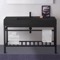 Black Console Sink Vanity, Modern, 48