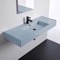 Light Blue Bathroom Sink, Ceramic