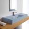 Light Blue Bathroom Sink, Ceramic
