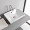 Rectangular White Ceramic Drop In Sink